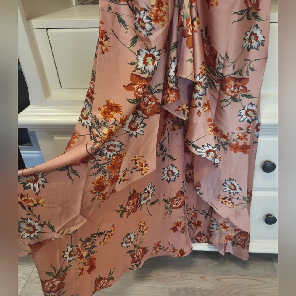 Lulus Floret Studios Mauve Floral Spaghetti Strap High- Low Sundress - Picture 9 of 10